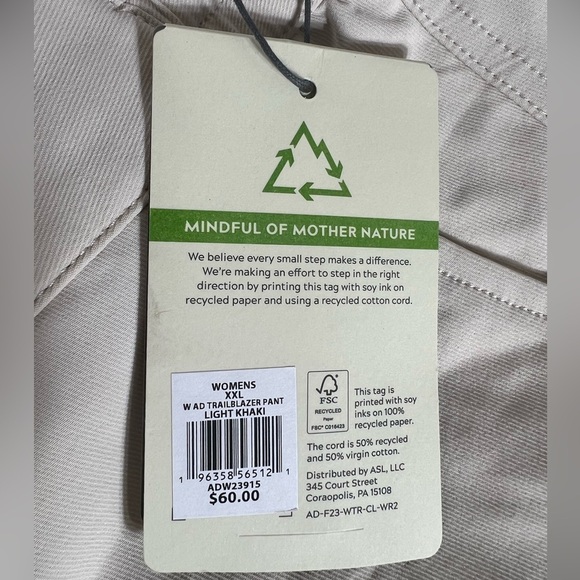 New Alpine mid rise trailblazer pant size XXL. Color light khaki. - Picture 2 of 7